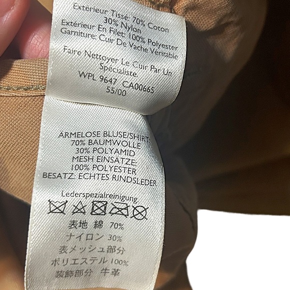 Vintage RARE Eddie Bauer Sport Shooting Vest Mesh Back Leather Trim Utility - Picture 16 of 16